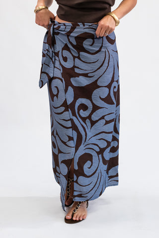 Gonna Pareo Fantasia moro/celeste|Colore:Moro/celeste