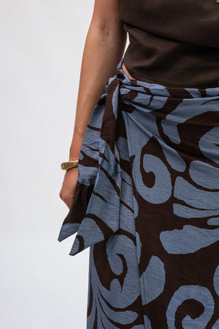 Gonna Pareo Fantasia moro/celeste|Colore:Moro/celeste
