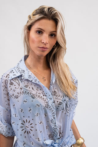 Camicia Bandana celeste|Colore:Celeste