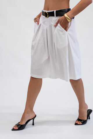 Bermuda con Cintura bianco|Colore:Bianco