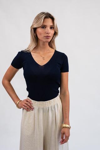 Maglia Costine  Blu|Colore:Blu