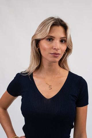 Maglia Costine  Blu|Colore:Blu