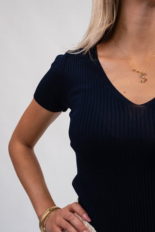 Maglia Costine  Blu|Colore:Blu