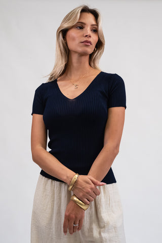 Maglia Costine  Blu|Colore:Blu