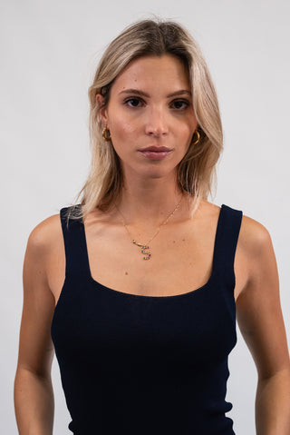 Canotta Costine Basic Blu|Colore:Blu