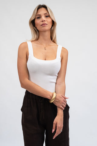 Canotta Costine Basic Bianco|Colore:Bianco