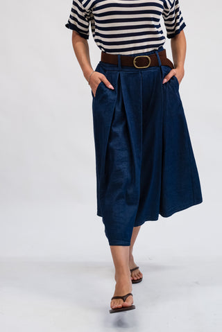 Gonna Midi con Cintura jeans|Colore:Jeans