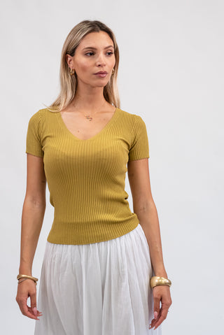 Maglia Costine  Senape|Colore:Senape