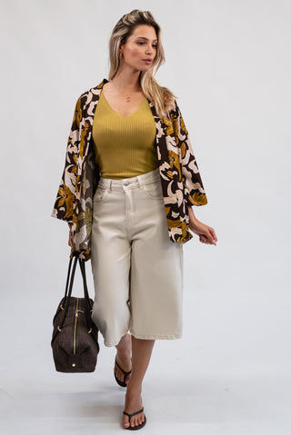 Maglia Costine  Senape|Colore:Senape