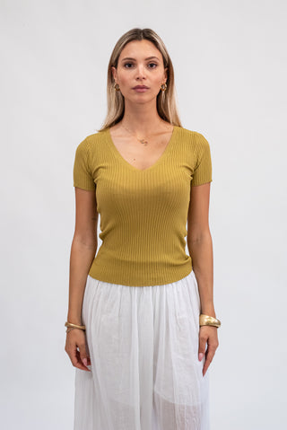 Maglia Costine  Senape|Colore:Senape