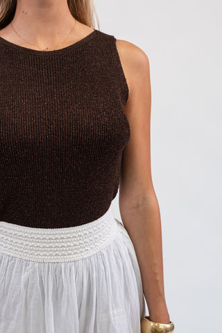 Top in Lurex Moro|Colore:Moro