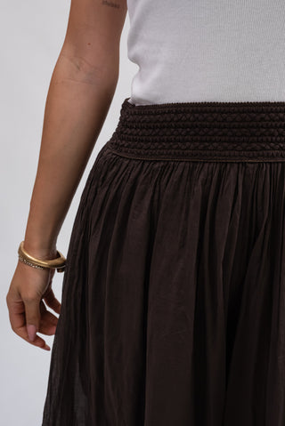Pantalone Wideleg Cotone moro|Colore:Moro