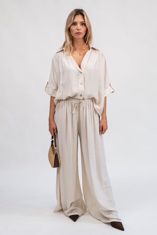 Blusa con Bottoni beige|Colore:Beige
