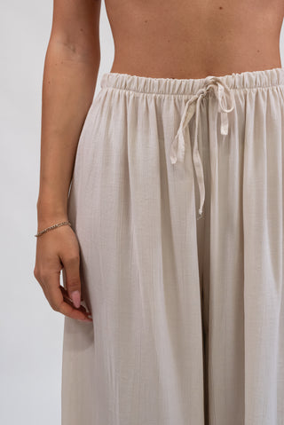 Pantalone Palazzo Viscosa beige|Colore:Beige