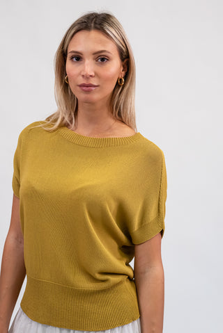 Maglia Viscosa Basic Senape|Colore:Senape