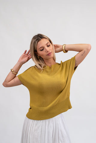 Maglia Viscosa Basic Senape|Colore:Senape