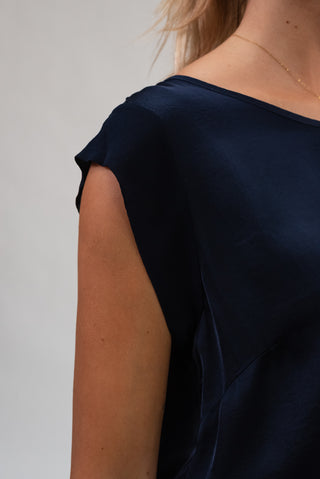 Maglia Viscosa Basic blu|Colore:Blu