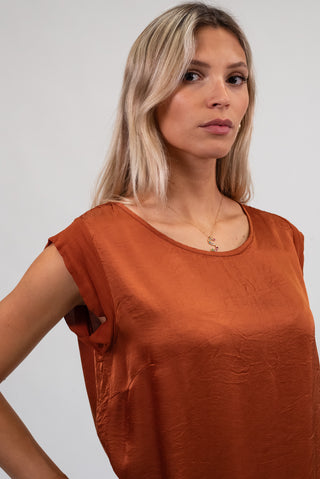 Maglia Viscosa Basic coccio|Colore:Coccio