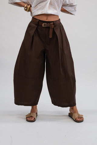 Pantalone Cotone Con Cintura moro|Colore:Moro