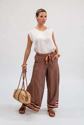 Pantalone Fantasia coccio|Colore:Coccio