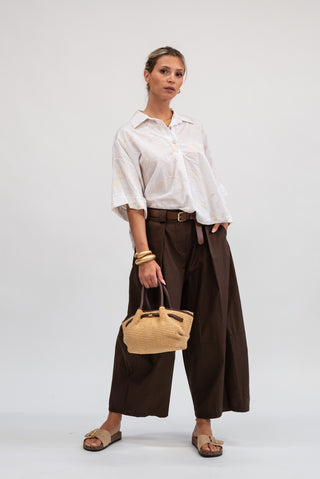 Camicia Ricamo Chic bianco|Colore:Bianco