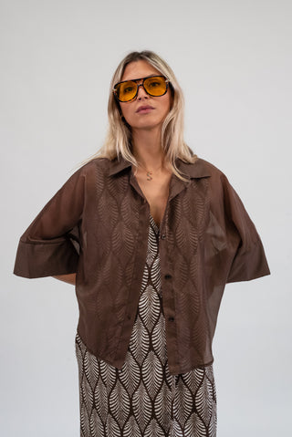 Camicia Tencel  moro|Colore:Moro