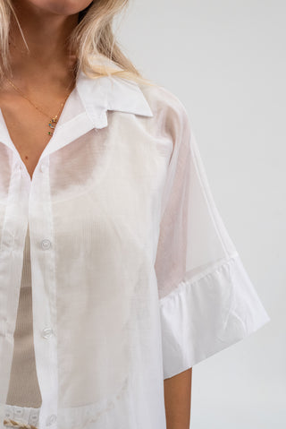 Camicia Tencel  bianco|Colore:Bianco