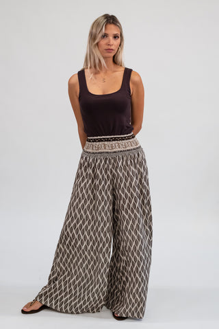Pantalone Piume moro/panna|Colore:Moro/panna