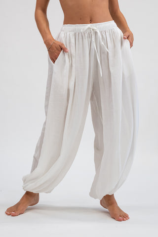 Pantalone Balloon bianco|Colore:Bianco