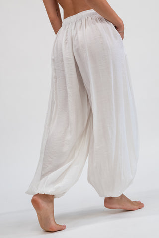 Pantalone Balloon bianco|Colore:Bianco