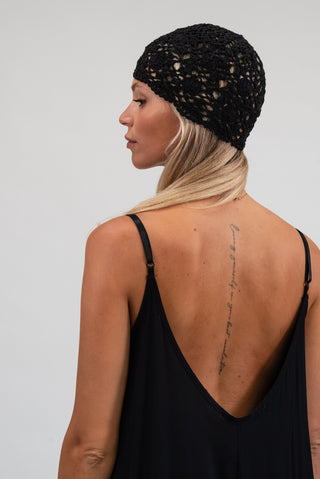 Abito Viscosa Spalline nero|Colore:Nero