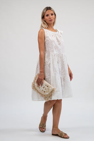 Abito Copricostume Sangallo bianco|Colore:Bianco