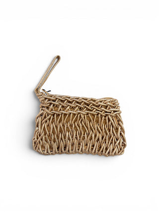 Clutch Intrecciata Metallizzata oro|Colore:Oro