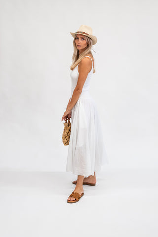 Abito Lungo 100% Cotone bianco|Colore:Bianco