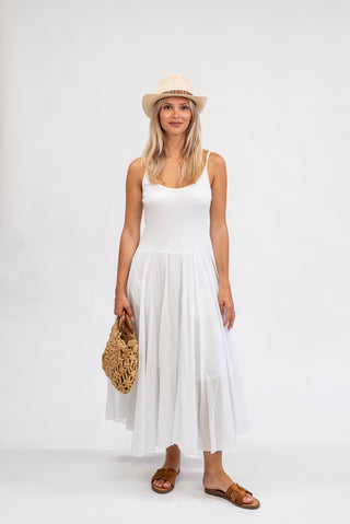 Abito Lungo 100% Cotone bianco|Colore:Bianco