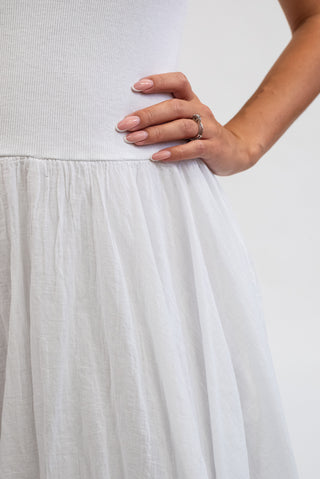 Abito Lungo 100% Cotone bianco|Colore:Bianco