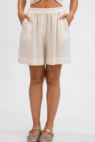 Shorts Misto Viscosa panna|Colore:Panna