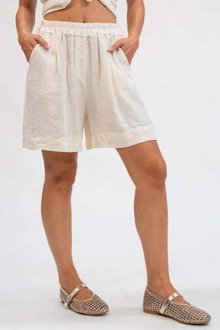 Shorts Misto Viscosa panna|Colore:Panna