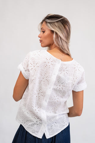 Maglia Sangallo Mezza Manica bianco|Colore:Bianco