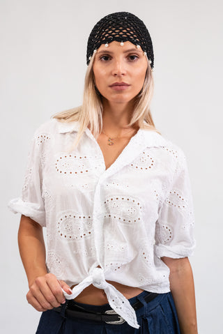 Camicia Sangallo Nodo bianco|Colore:Bianco