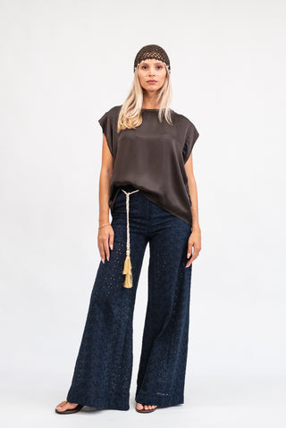 Blusa Viscosa Glitter moro|Colore:Moro