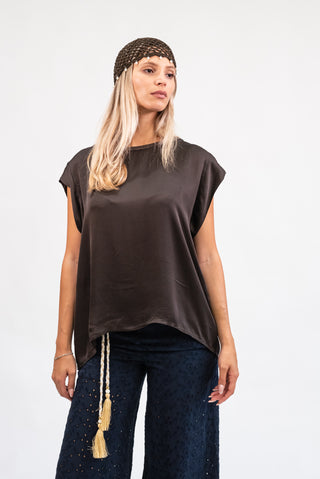 Blusa Viscosa Glitter moro|Colore:Moro