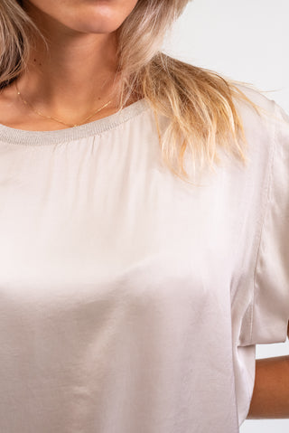 Blusa Viscosa Glitter beige|Colore:Beige