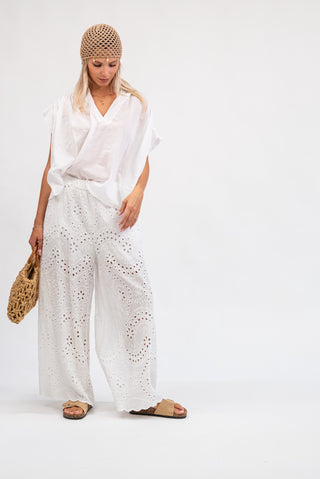 Pantalone Palazzo Sangallo Bianco|Colore:Bianco