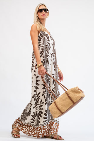Tuta Foglie moro/beige|Colore:Moro/beige