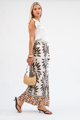 Gonna Portafoglio Foglie Beige/moro|Colore:Beige/moro