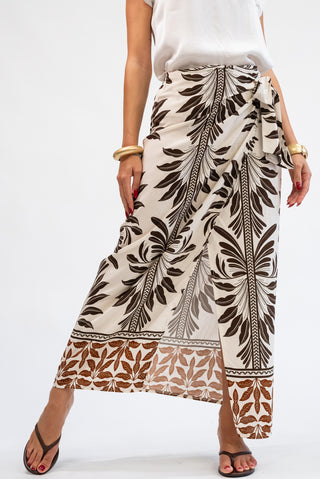 Gonna Portafoglio Foglie Beige/moro|Colore:Beige/moro