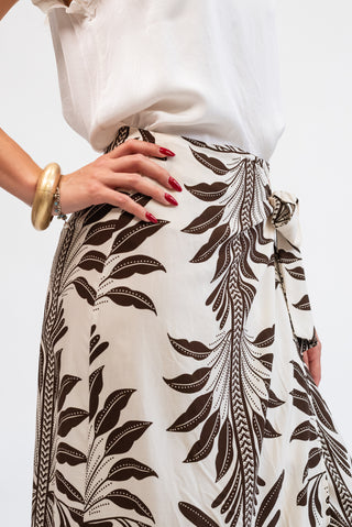 Gonna Portafoglio Foglie Beige/moro|Colore:Beige/moro