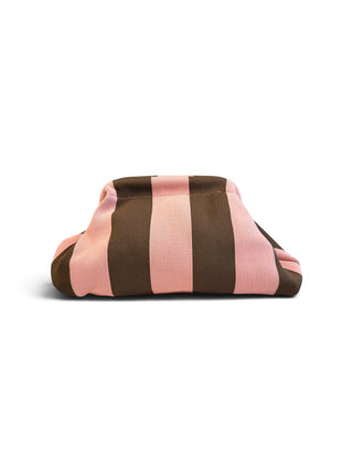 Clutch Righe in Maglia moro/rosa|Colore:Moro/rosa
