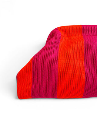 Clutch Righe in Maglia arancio/fuxia|Colore:Arancio/fuxia